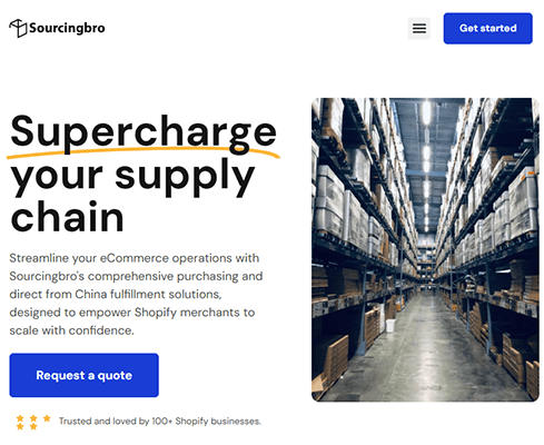 sourcingbro homepage