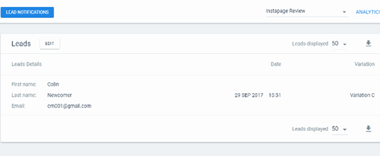 Specific Lead Variation