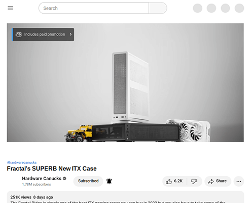 sponsored youtube video