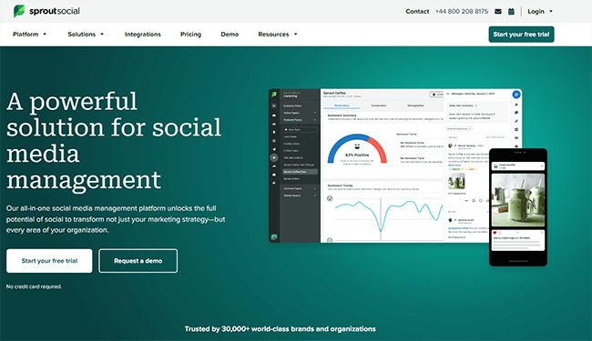 Sprout Social Homepage
