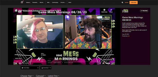 start a video game podcast giant bomb