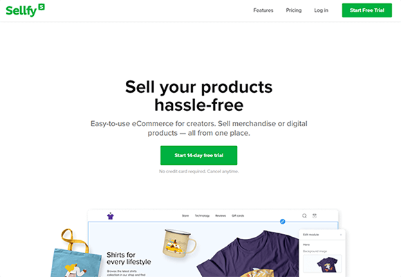 start an ecommerce store sellfy