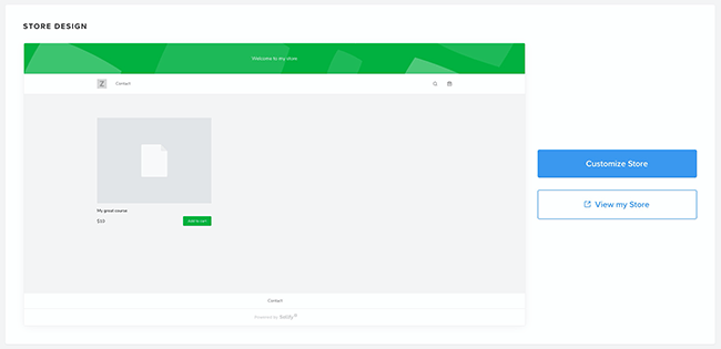 Store settings customization