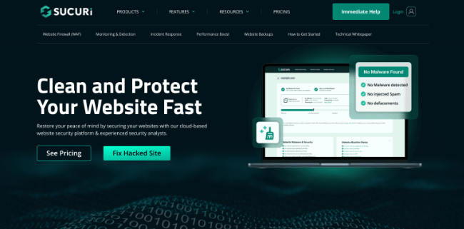 Sucuri Homepage