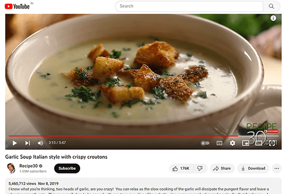 target a wider audience recipe30 youtube video