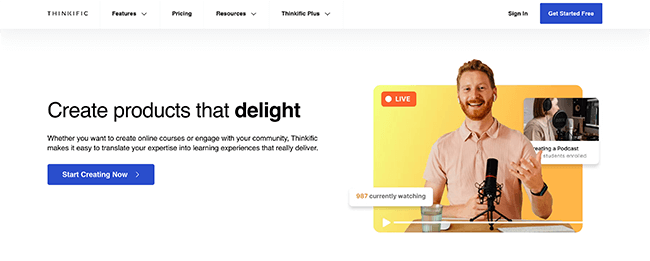 Thinkific Digital Homepage