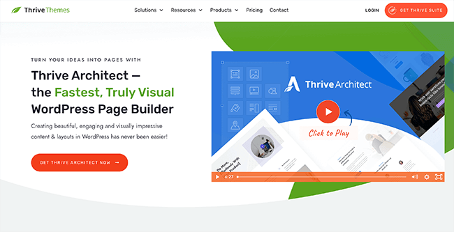 Thrive Architect Homepage