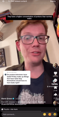 tiktok hank green answering questions