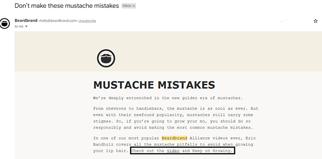 turn blog posts into an email newsletter beardbrand