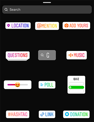 types of instagram story content