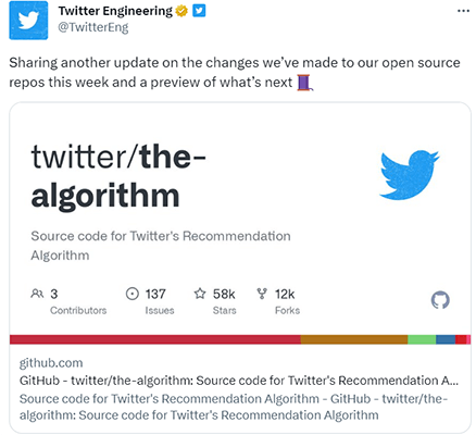 understand the twitter algorithm