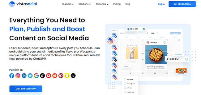 Vista Social Calender Tool