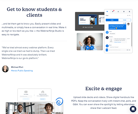 webinarninja features
