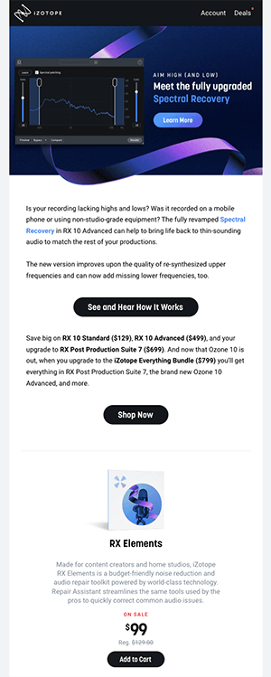 white space usage izotope