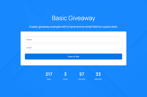 woorise giveaway form