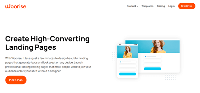 Woorise Landing Page