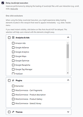 wp rocket delay javascript execution