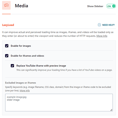 wp rocket media optimization