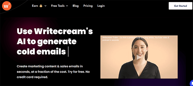 writecream homepage