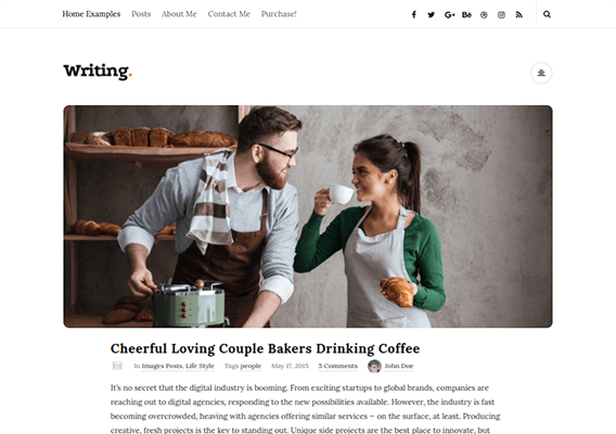 writing wordpress theme