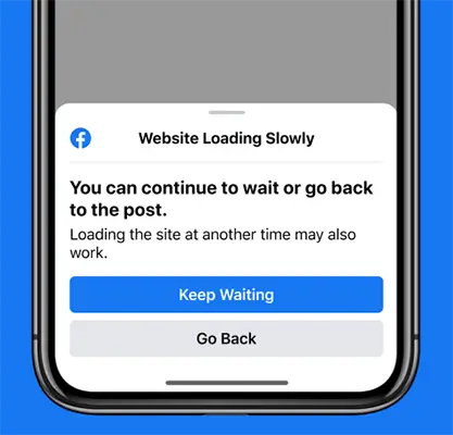 facebook slow load time